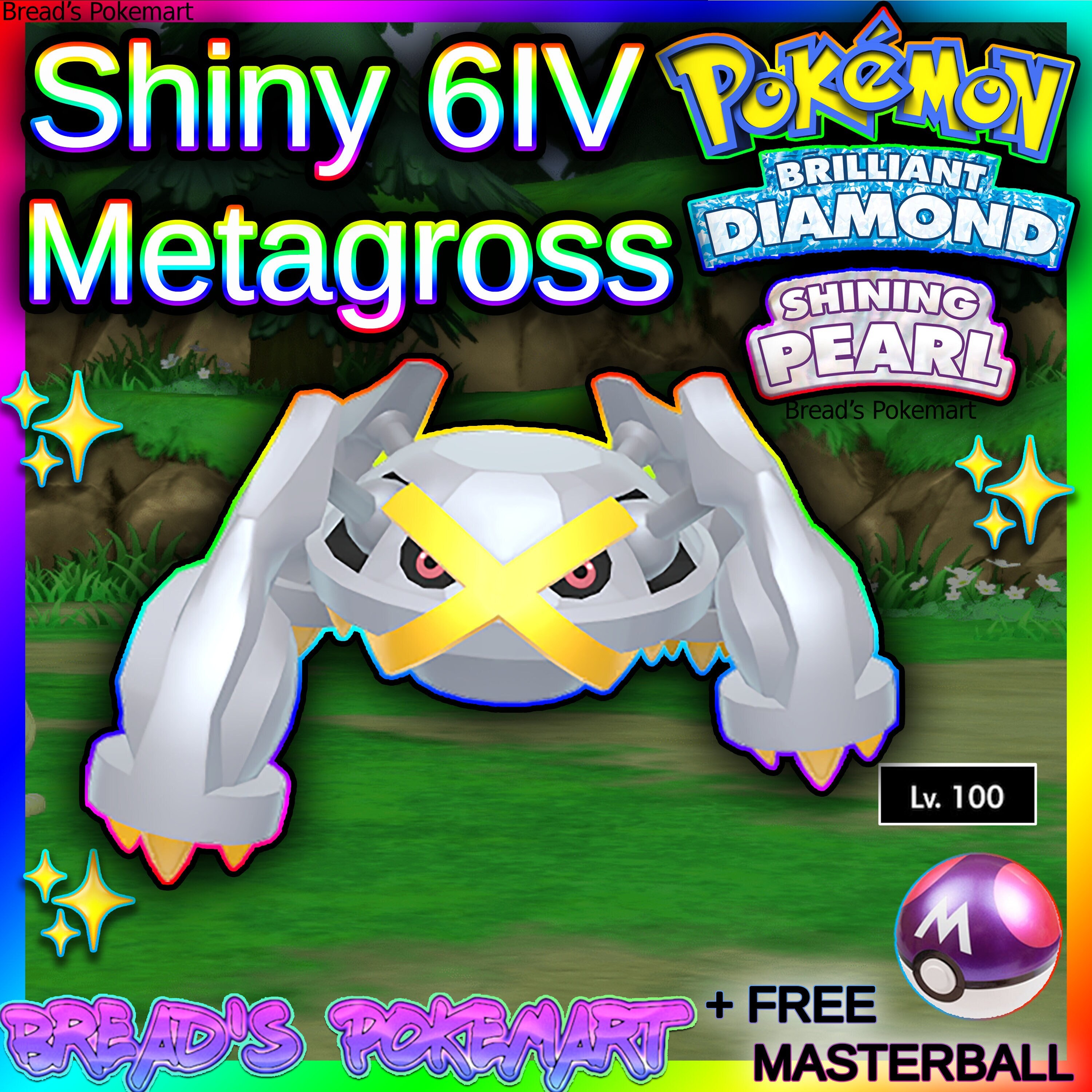 Shiny MEWTWO 6IV Pokemon Brilliant Diamond Shining Pearl Fast 