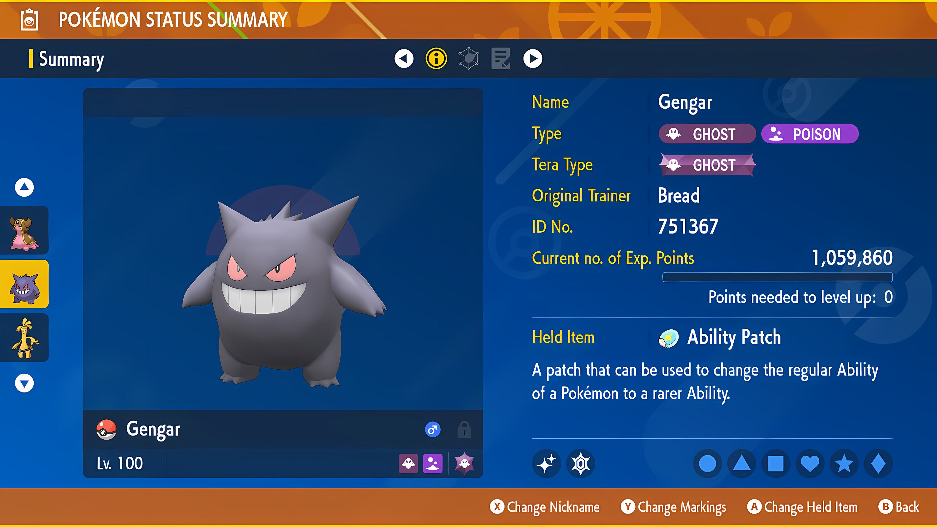 Pokemon Scarlet and Violet Shiny Gengar 6IV-EV Trained – Pokemon4Ever