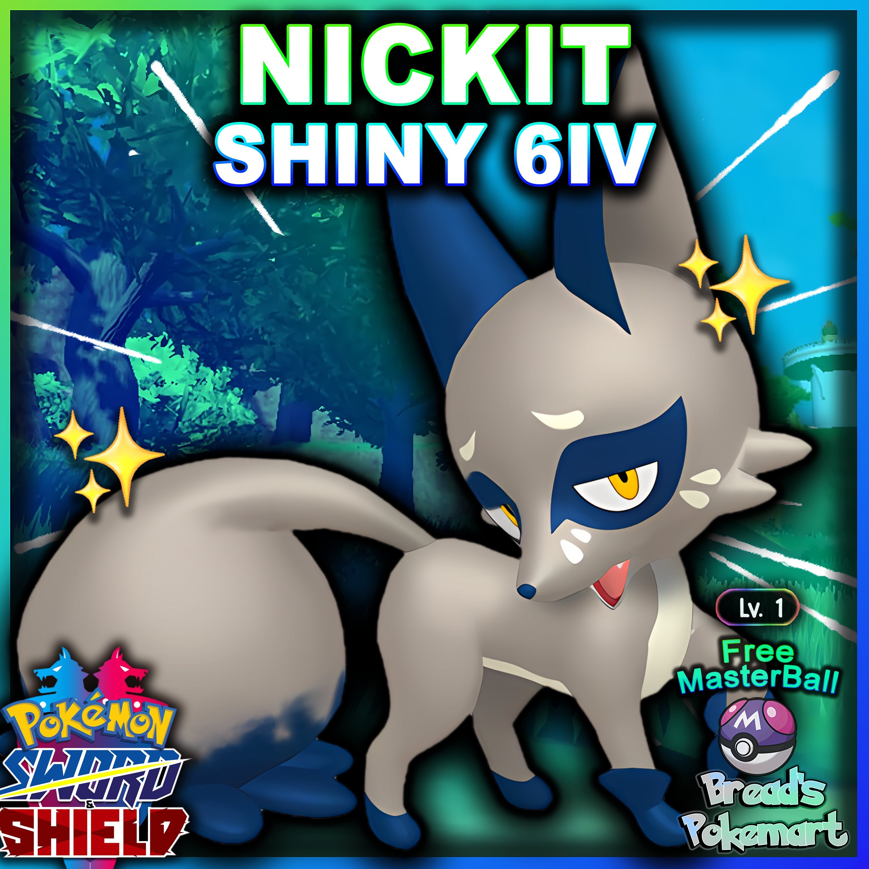 Ultra SHINY 6IV TOXEL // Pokemon Sword and Shield // Lv1 // -  Israel