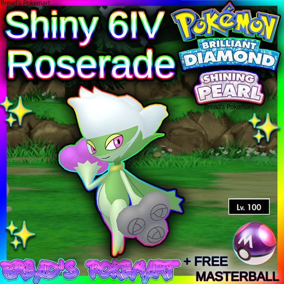 Shiny ROSERADE 6IV // Pokemon Brilliant Diamond & (Instant Download) 