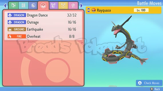 Pokemon Sword And Shield Shiny Rayquaza 6IV Battle Ready Fast Delivery