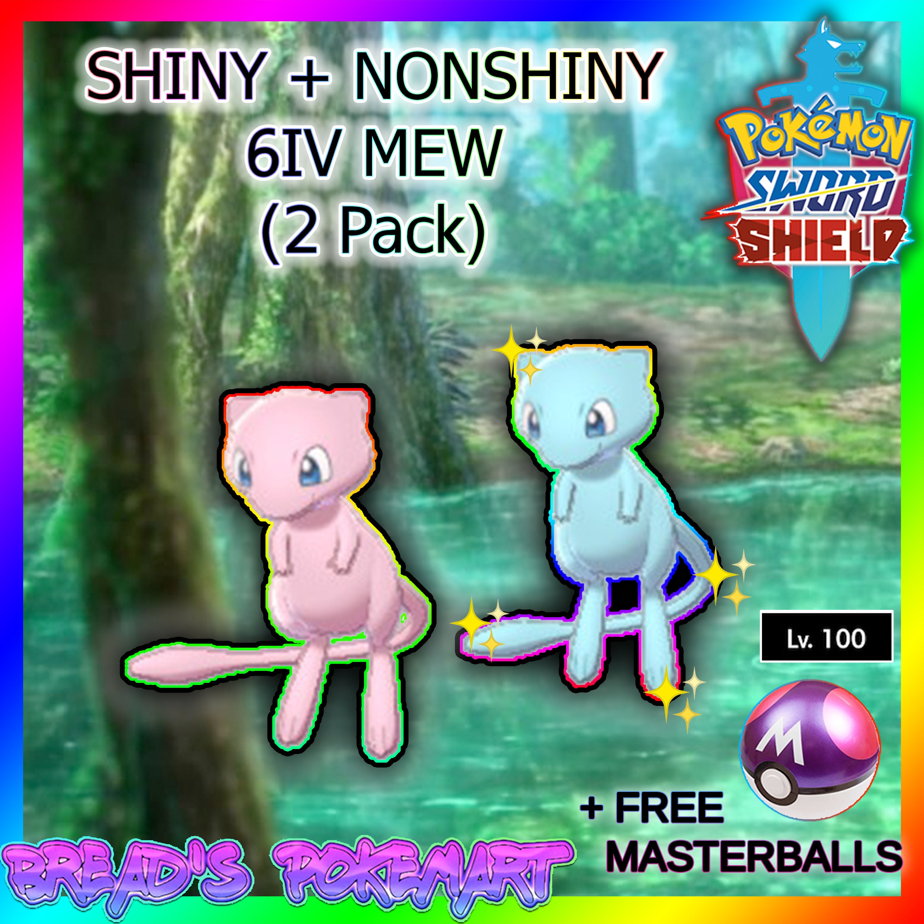 Pokemon Sword And Shield Shiny Nonshiny Mew 6iv 2 Pack Etsy Sweden