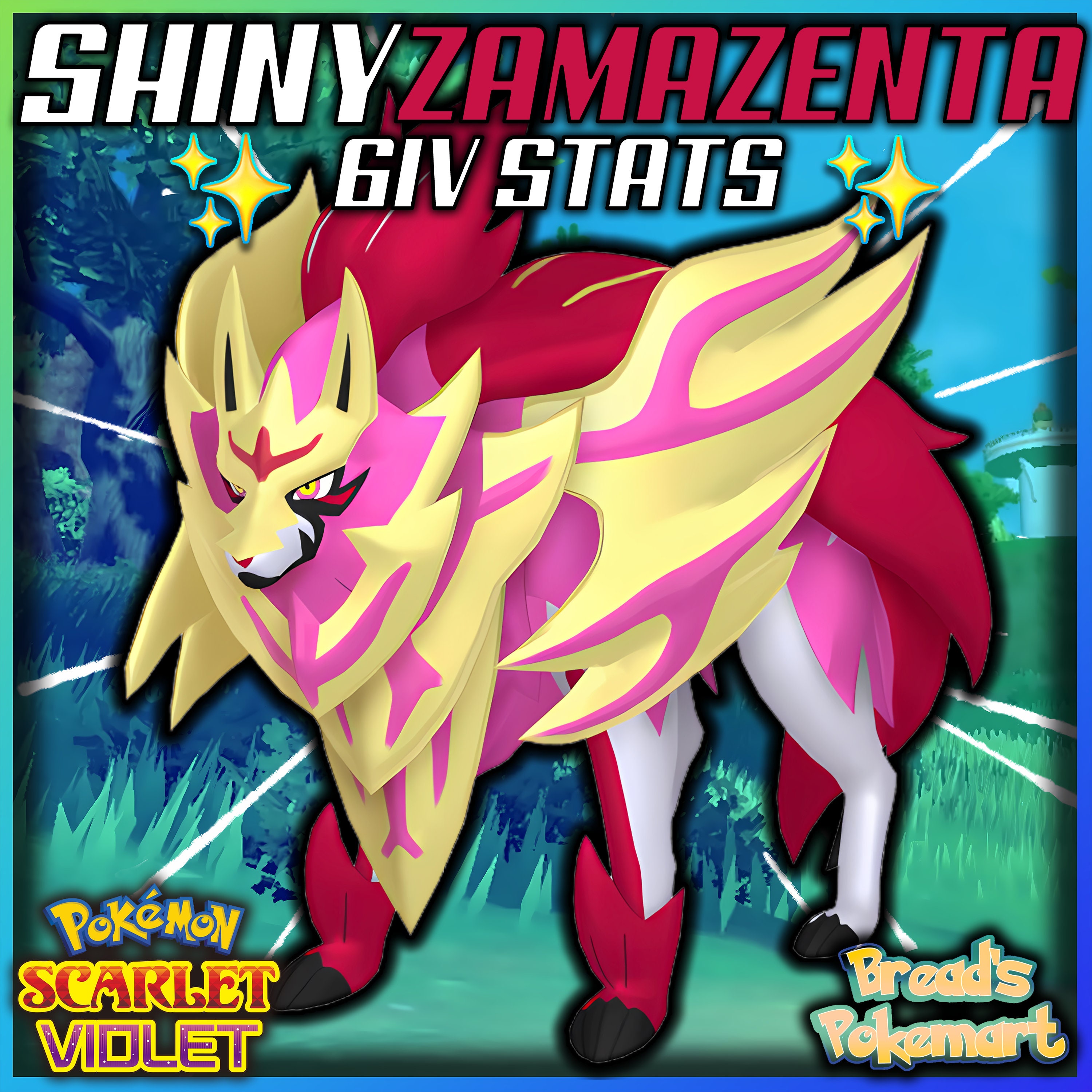 Shiny Zacian Zamazenta Eternatus 6IV Event-pokemon 