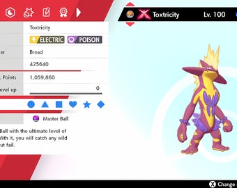 Pokemon Sword And Shield Shiny Toxel (Amped) 6IV Battle Ready Fast Delivery