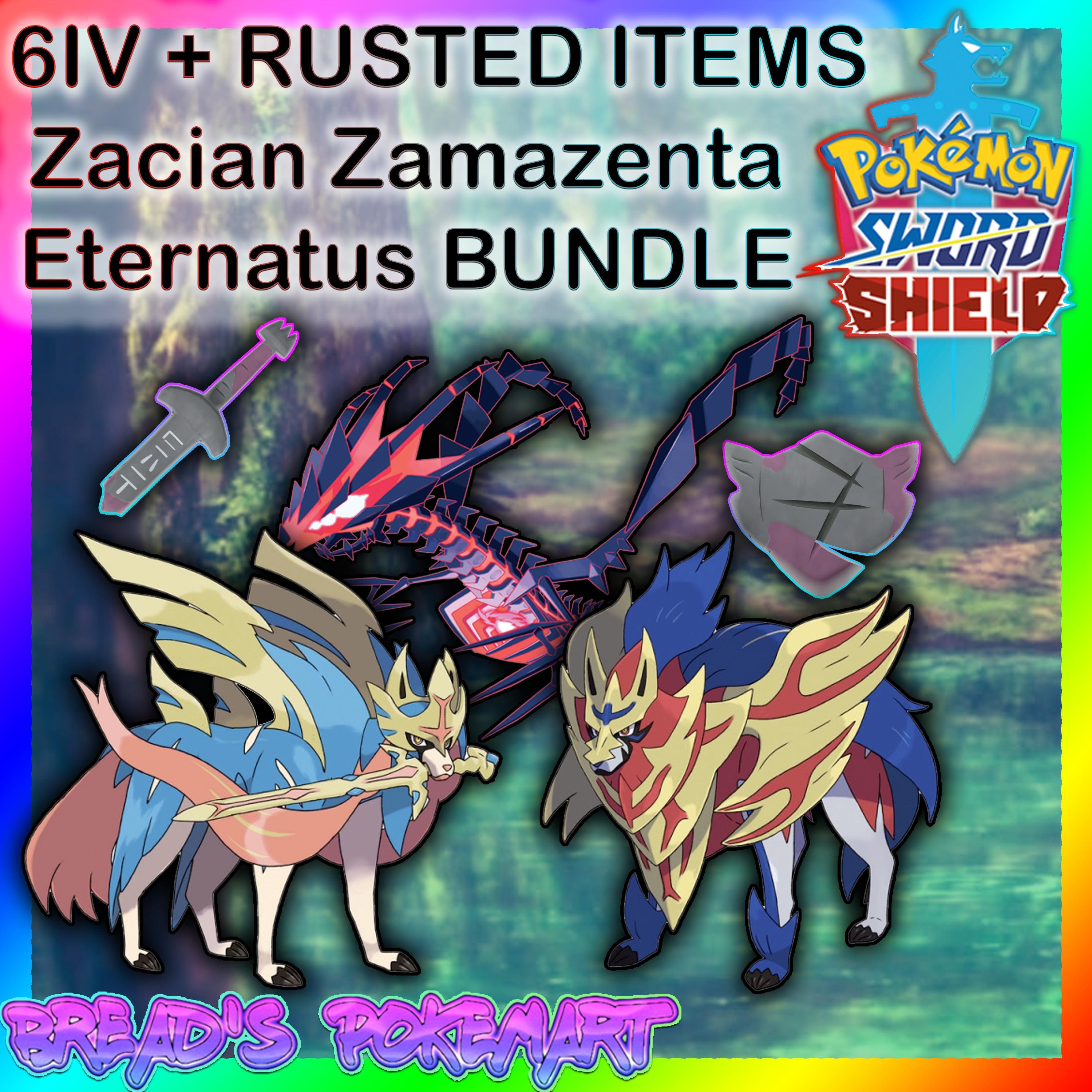 Pokemon Sword/Shield 6IV ZAMAZENTA w/ RUSTED SHIELD (Adamant Nature)