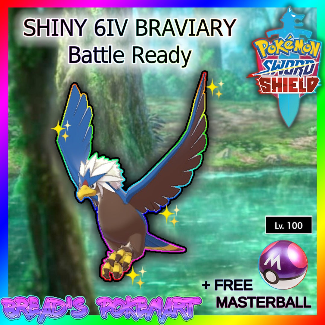 Pokemon Sword and Shield // SHINY 6IV BRAVIARY // Ready for - Etsy Hong Kong