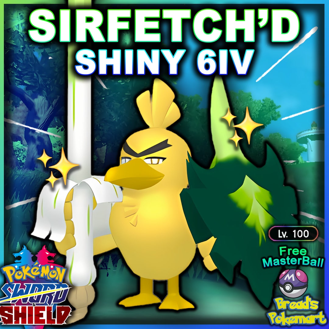 Shiny Farfetch'd/Sirfetch'd (Galarian Form) 6IV - Pokemon Sword/Shield