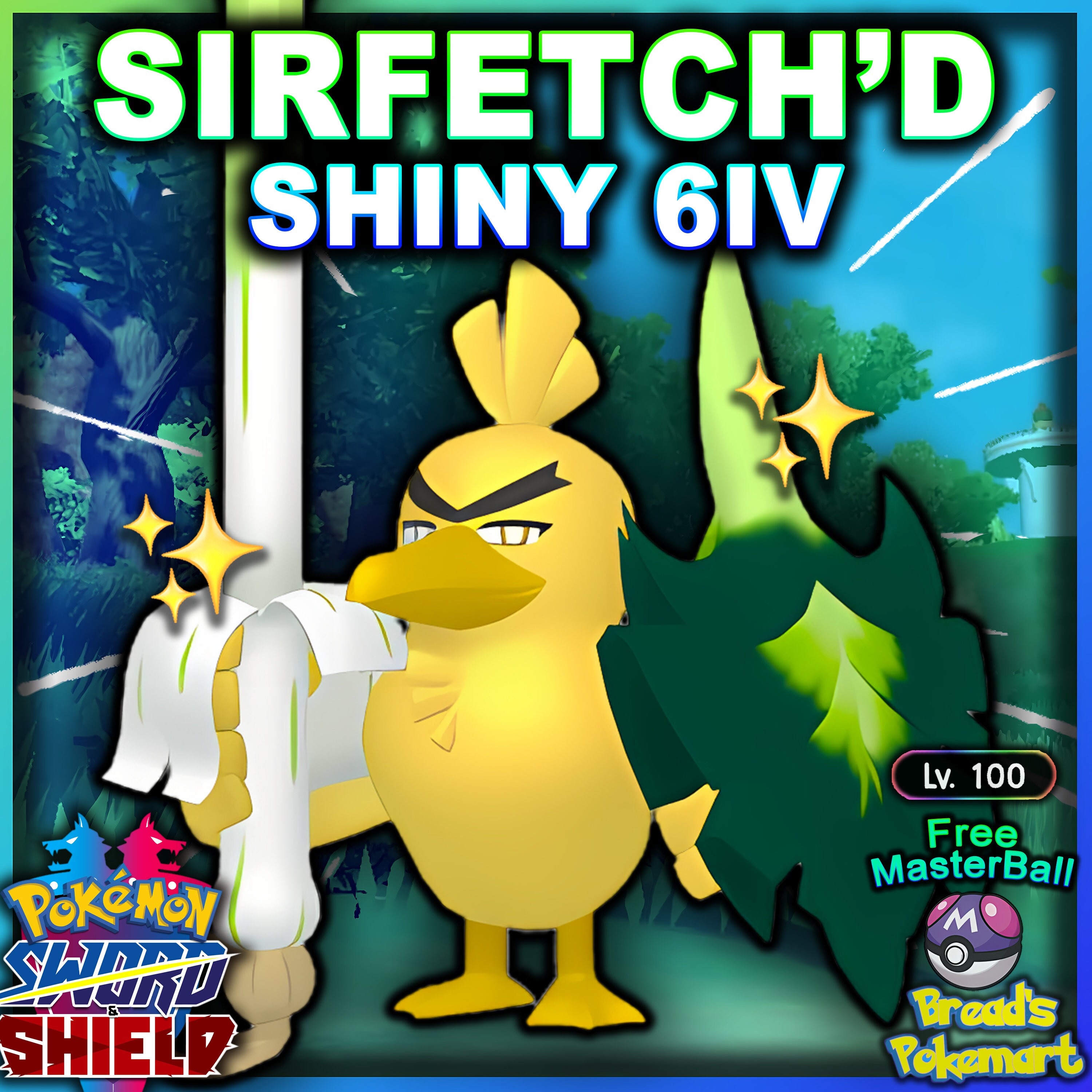 Ultra SHINY 6IV FARFETCH'D Galar / Pokemon Sword and -  Finland