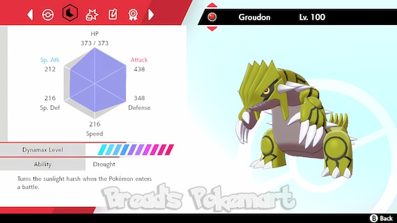 Ultra Shiny 6IV GROUDON / Pokemon Sword and Shield / Hoenn -  Portugal