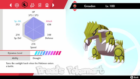 Ultra Shiny 6IV GROUDON / Pokemon Sword and Shield / Hoenn -  Portugal