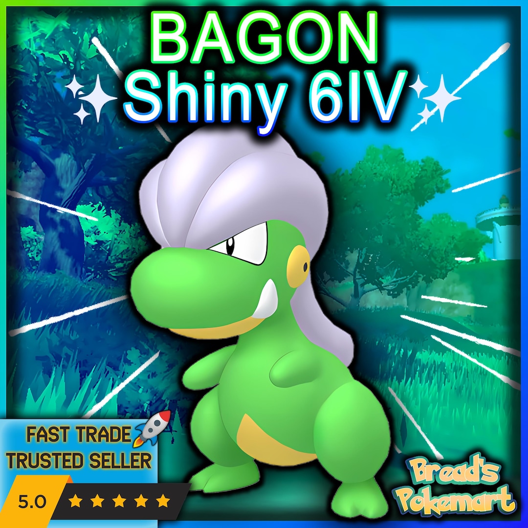 Pokemon Pack Pokemon Scarlet Violet  Ultra Shiny 6IV Bagon With FREE  Masterball (Fast Trade)