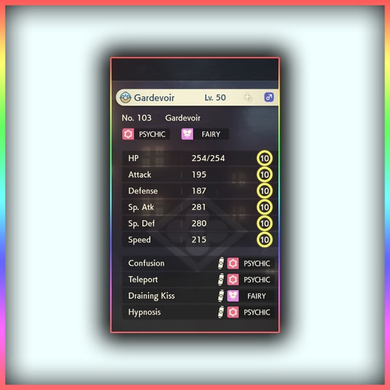 Shiny Gardevoir alpha best Stats // Pokemon Legends: -  Israel