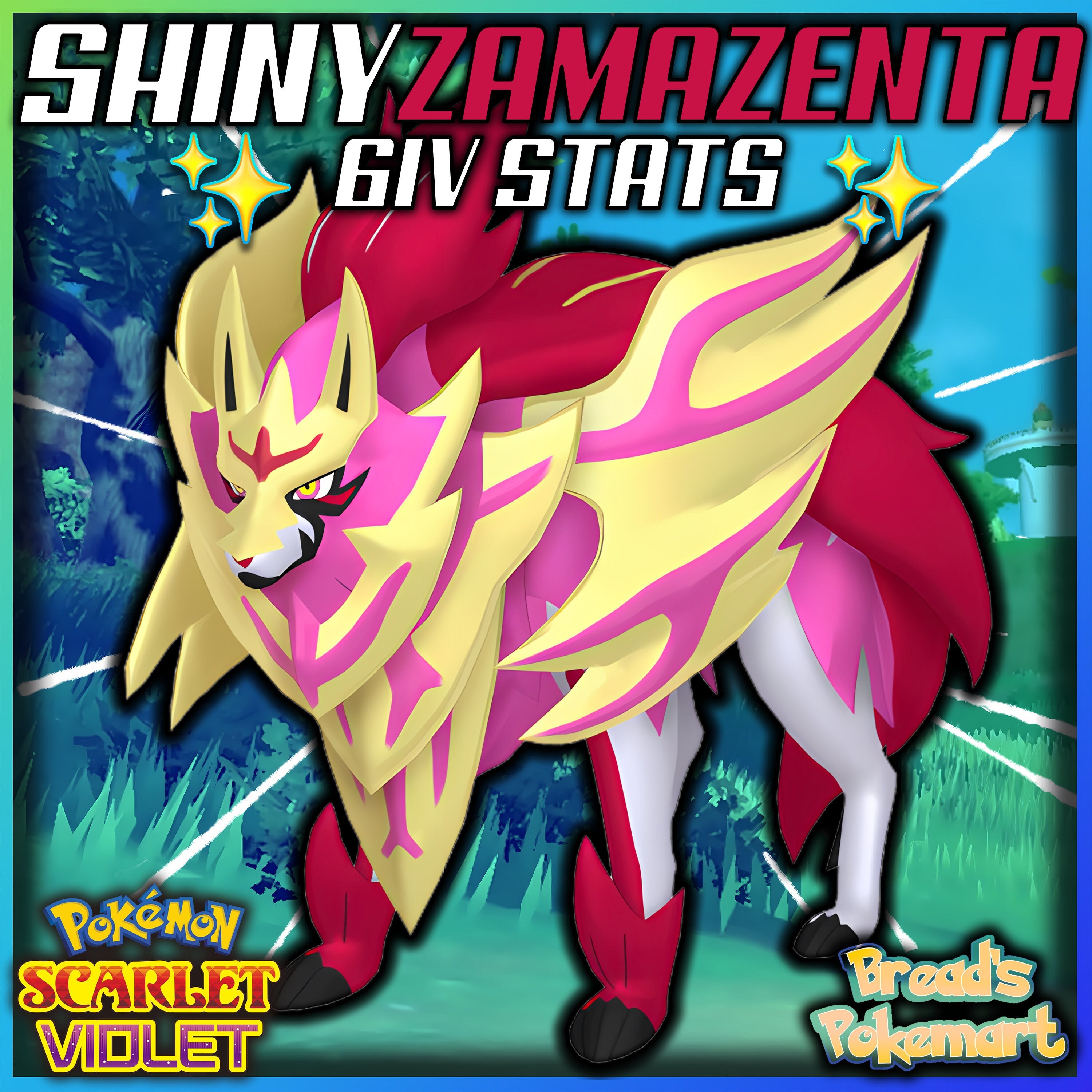 6IV Ultra Shiny Zamazenta Crowned Shield Form Pokemon Sword and Shield