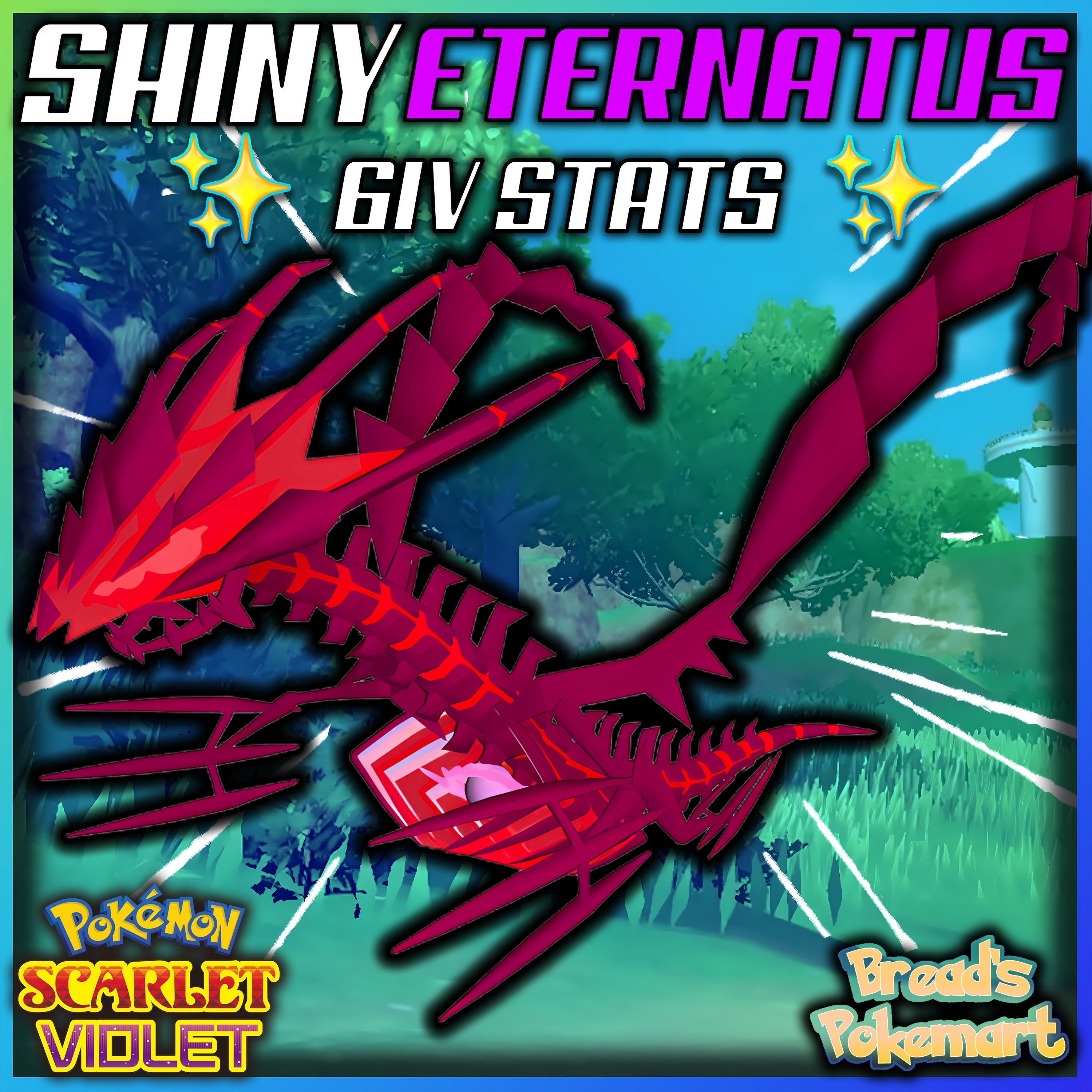 Shiny Zacian V and Zamazenta V Facing Off Against Eternatus in