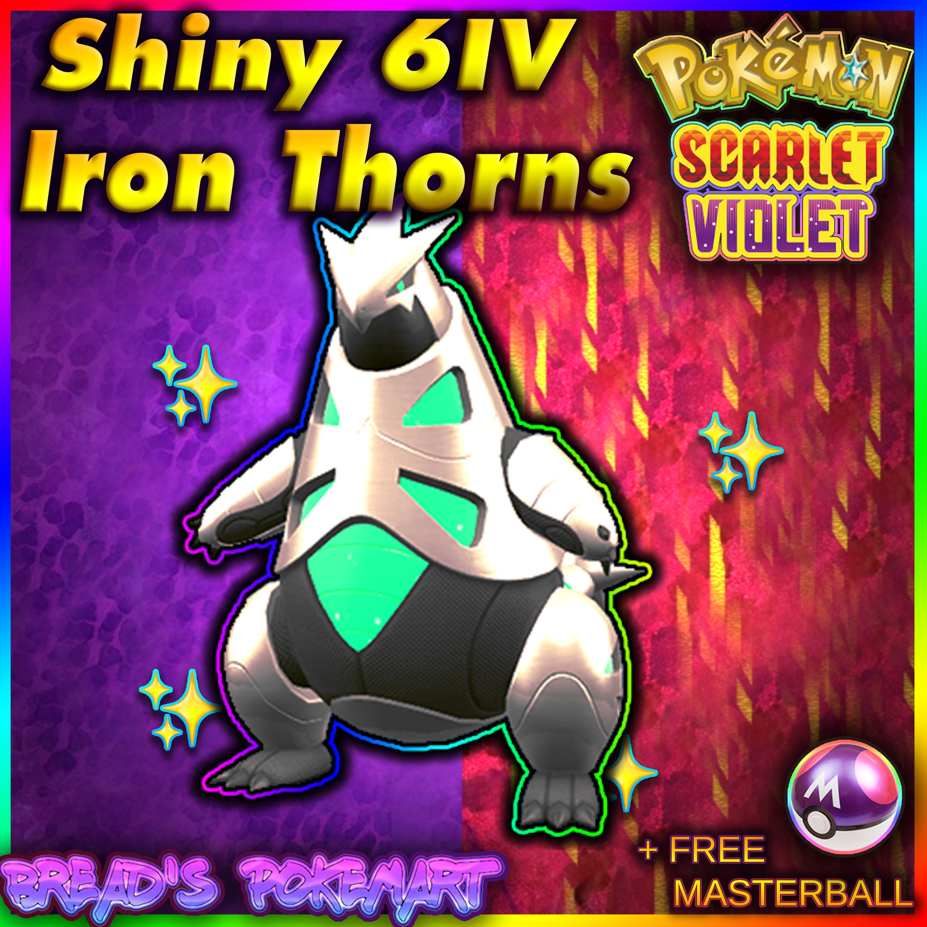 IRON THORNS SHINY 6IV Paradox Form // Pokemon Scarlet and Etsy
