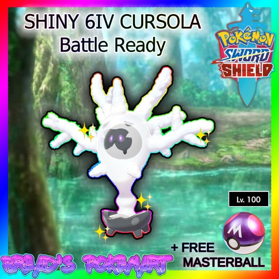 Pokemon Sword And Shield Shiny 6iv Cursola Ready For Etsy Canada