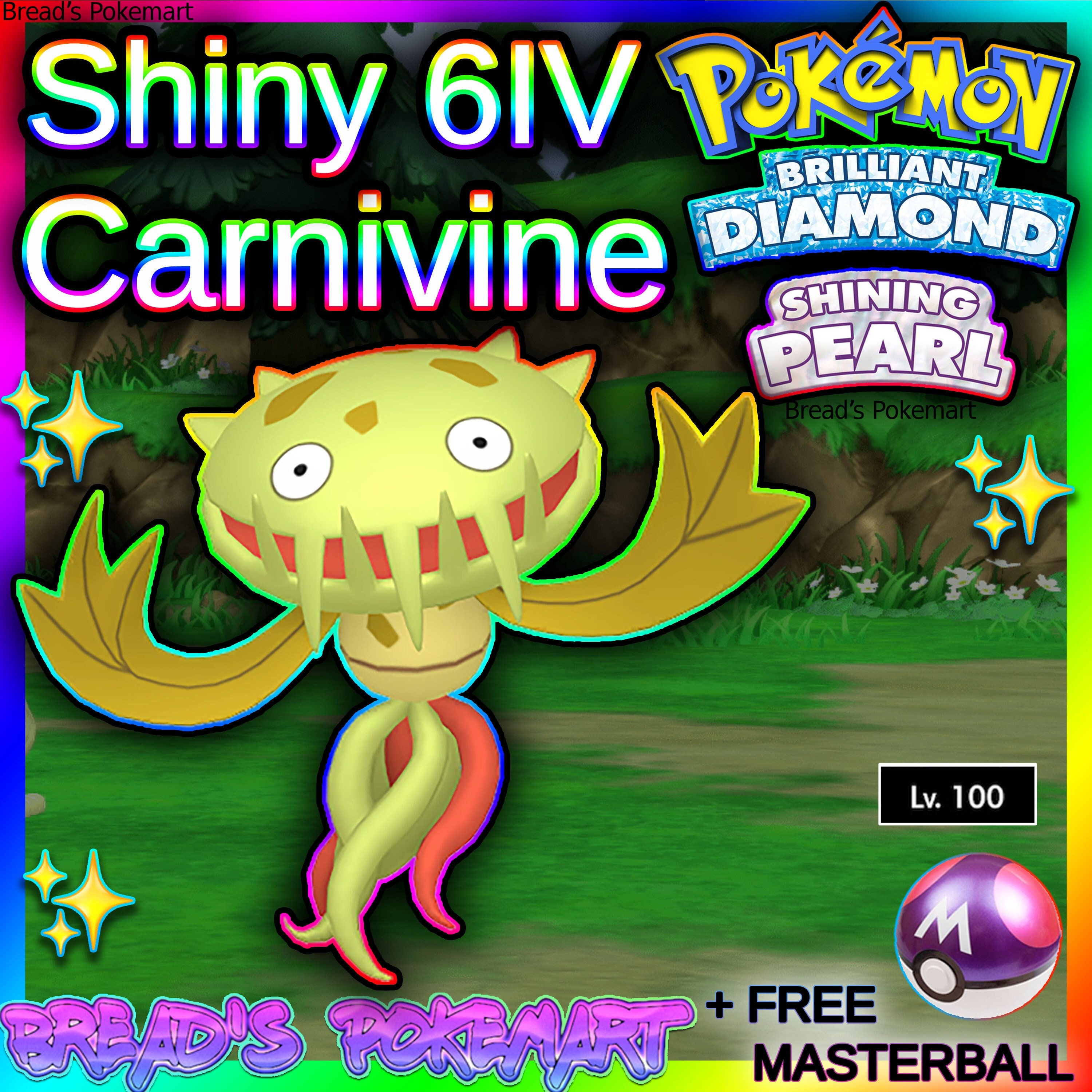 6IV Shiny Shaymin Sky Forme Pokemon Brilliant Diamond and Shining