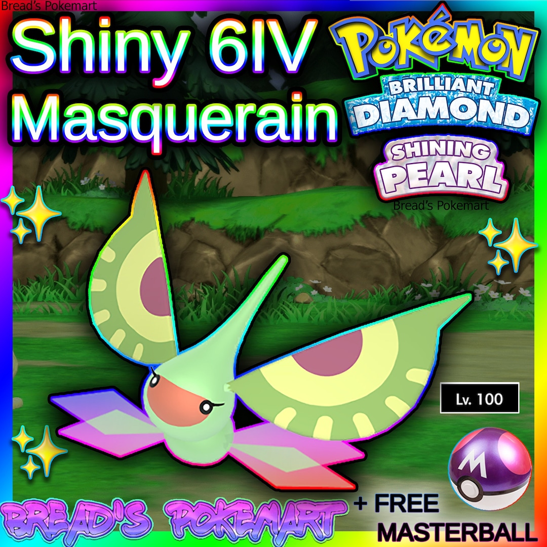 Shiny MASQUERAIN 6IV // Pokemon Brilliant Diamond & Shining 