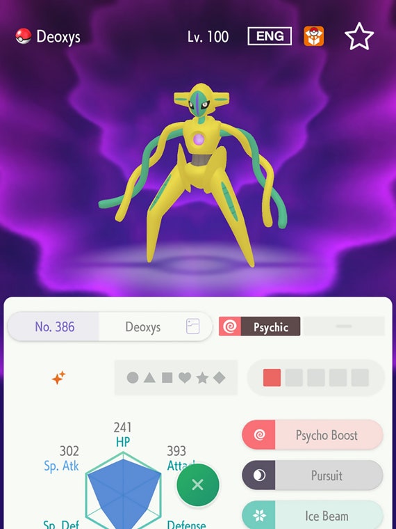 Pokemon shiny deoxys attack