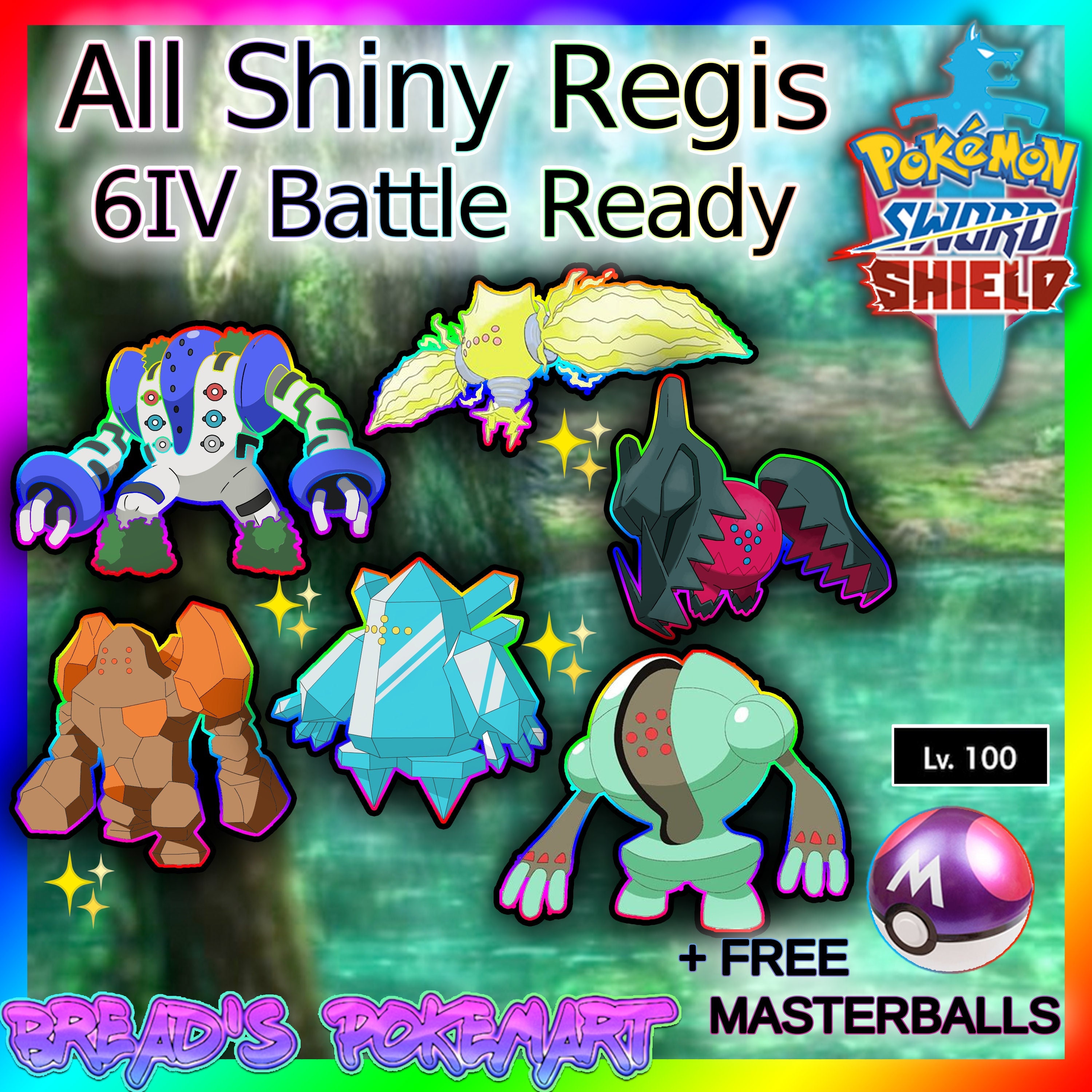 Pokemon Sword and Shield Regigigas 6IV-EV Trained