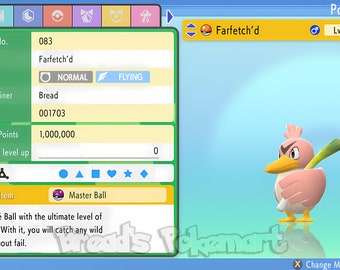 Shiny FARFETCH'D 6IV / Pokemon Brilliant Diamond and -  Finland