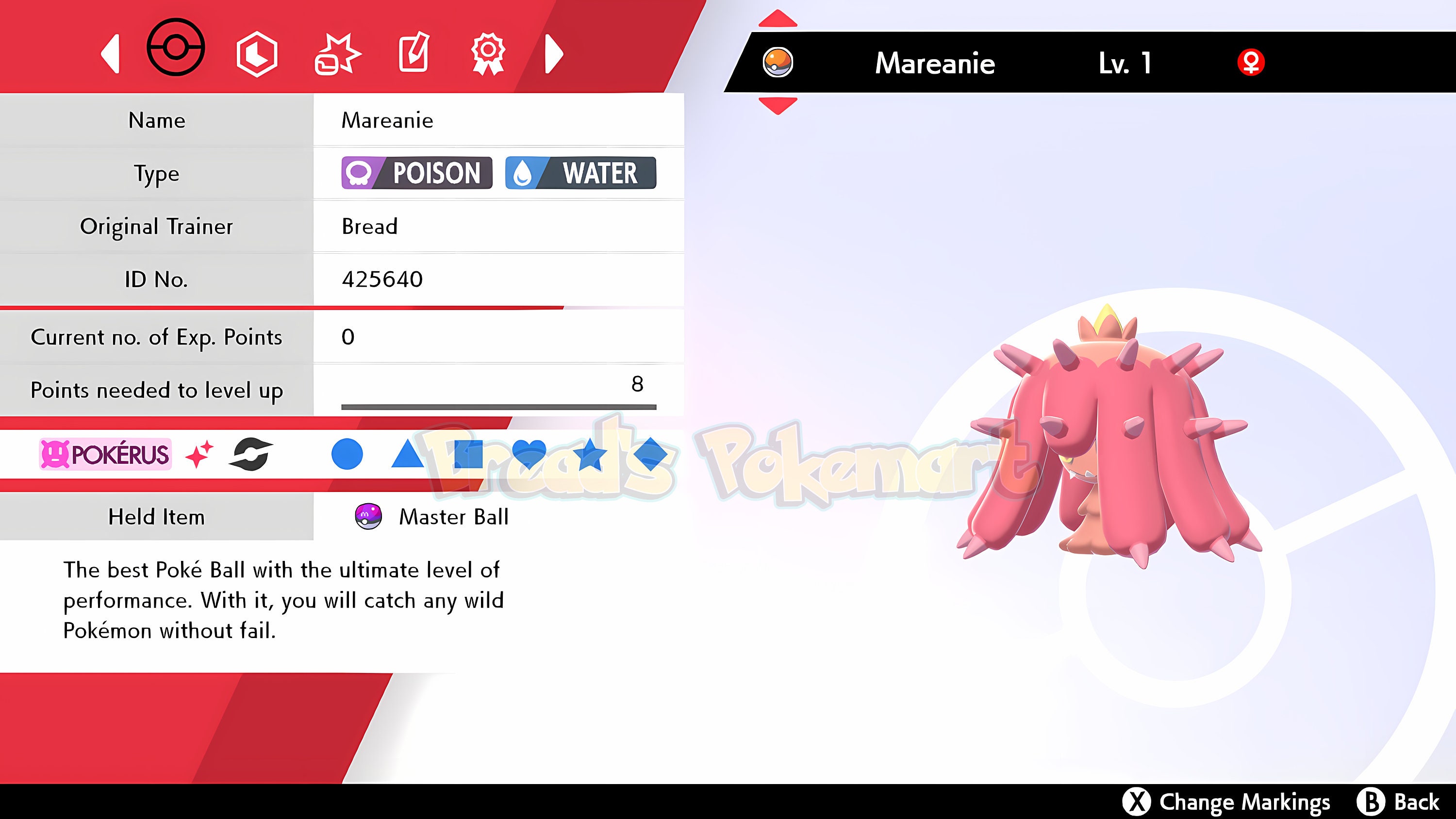 Ultra SHINY 6IV MAREANIE // Pokemon Sword and Shield // Lv1 // -   Finland