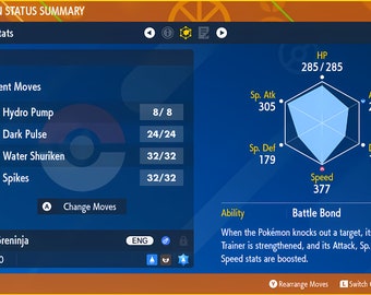 Pokemon Scarlet and Violet ASH GRENINJA Battle Bond Event / Competitive Set  Battle Ready With Max Stats Evs / Customizable / Fast Trade -  Norway