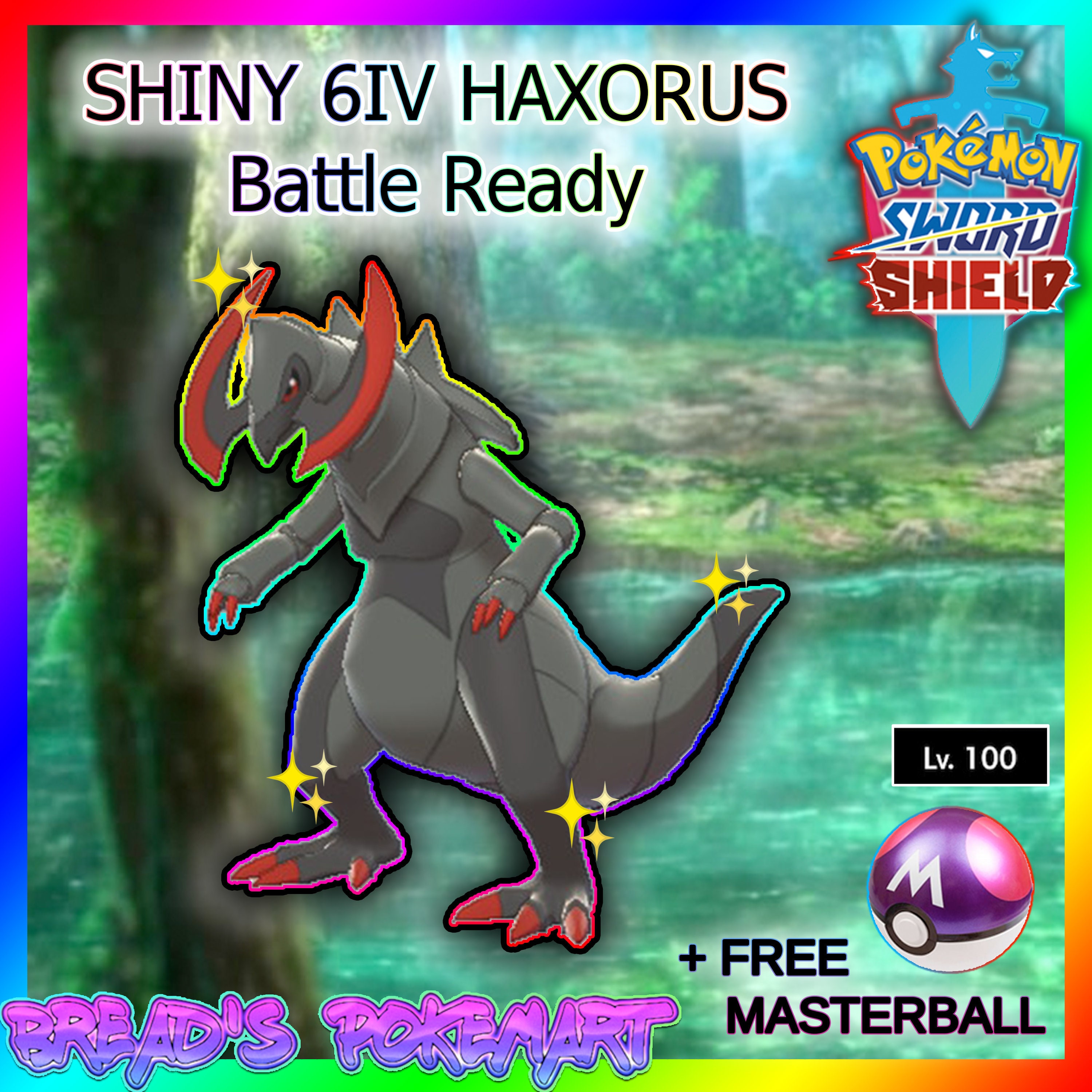 Pokemon Sword and Shield // SHINY 6IV HAXORUS // Ready for - Etsy