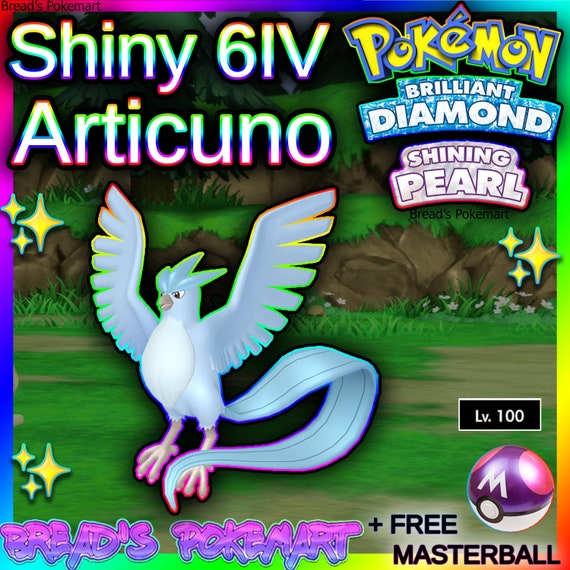Shiny Legendary Articuno / Pokemon Let's Go / 6IV Pokemon / Shiny