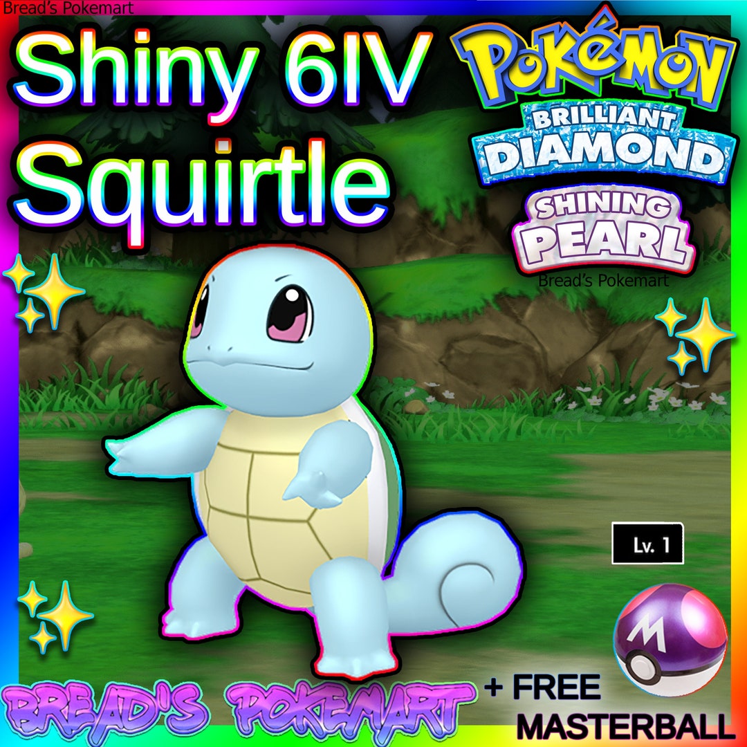 Shiny SQUIRTLE 6IV / Pokemon Brilliant Diamond and Shining Etsy