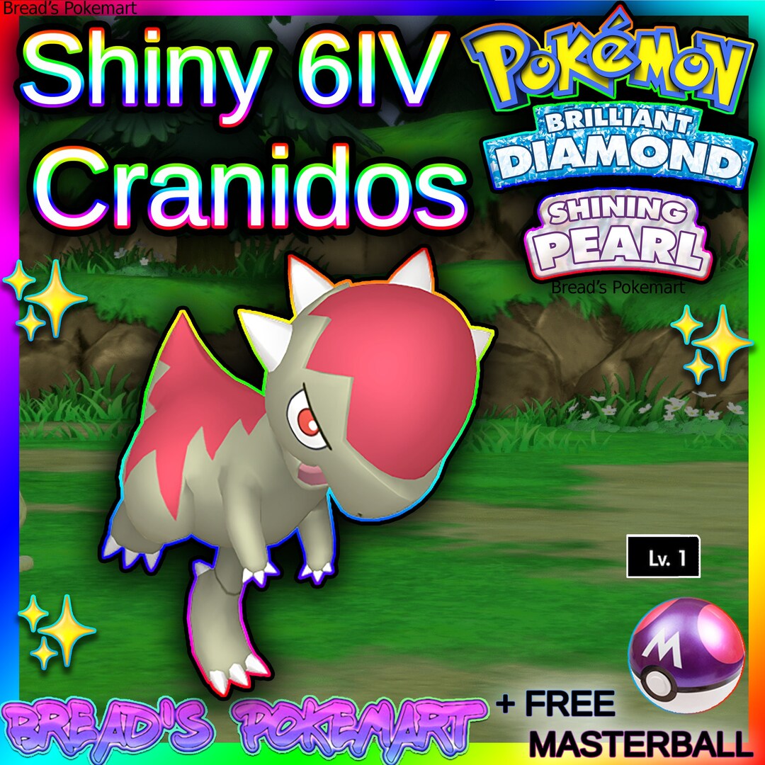 Shiny CRANIDOS 6IV // Pokemon Brilliant Diamond & Shining Etsy