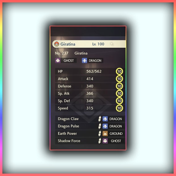 Shiny/non-shiny Giratina 6IV/EV Pokémon Legends Arceus 100% -  Israel