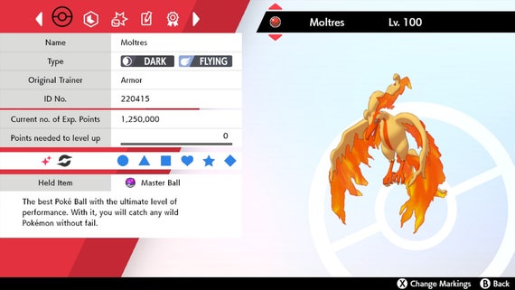 Pokemon Sword and Shield // Ultra Shiny MOLTRES 6IV Event -  Israel