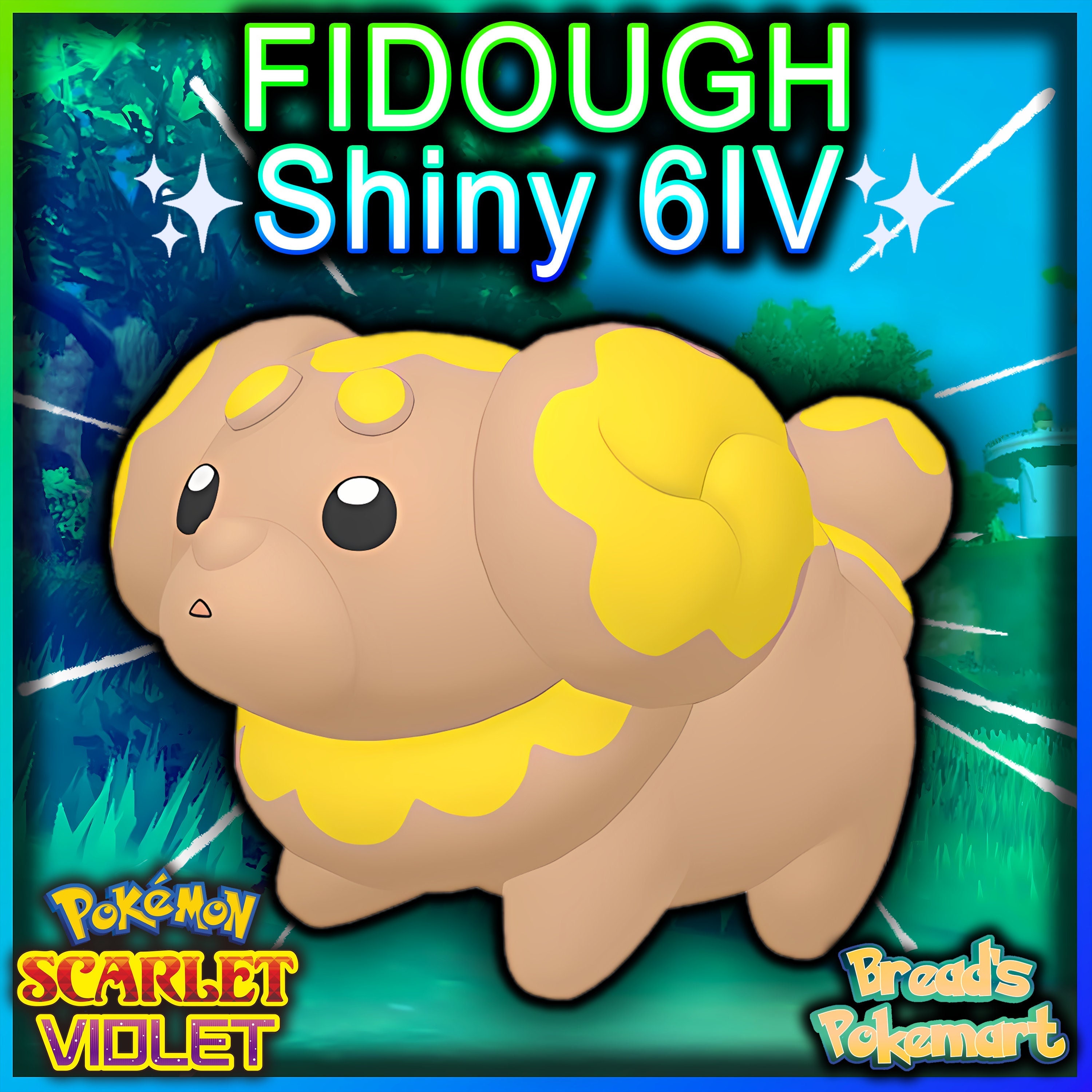 FIDOUGH Shiny 6IV / Pokemon Scarlet and Violet / lv1 Ready to -   Portugal