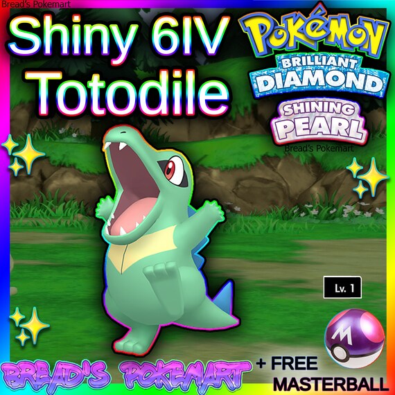 Shiny Totodile 6iv Pokemon Brilliant Diamond Shining Etsy Finland