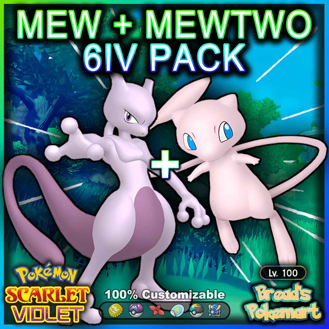 Pokemon Let's GO Shiny 6 IV Mewtwo & Mew Legendary fast delivery