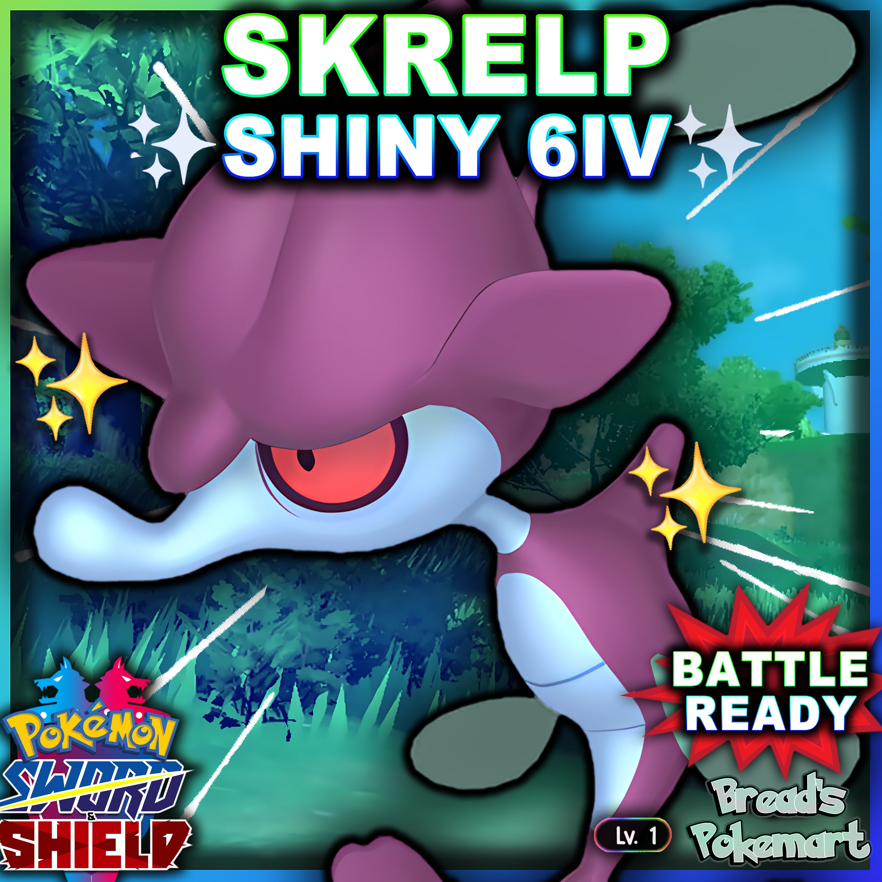 6IV Ultra Shiny Zekrom, Kyurem & Reshiram Bundle Pokemon Sword / Shield