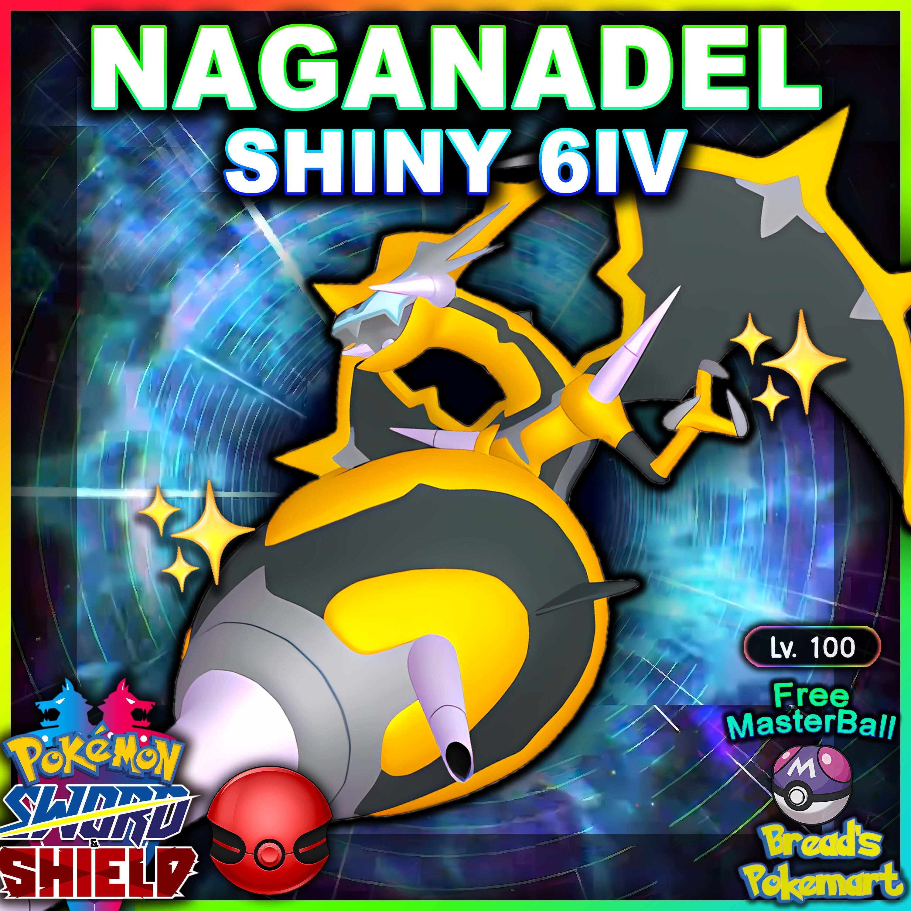 Ultra SHINY 6IV NIHILEGO / Pokemon Sword and Shield / Alolan