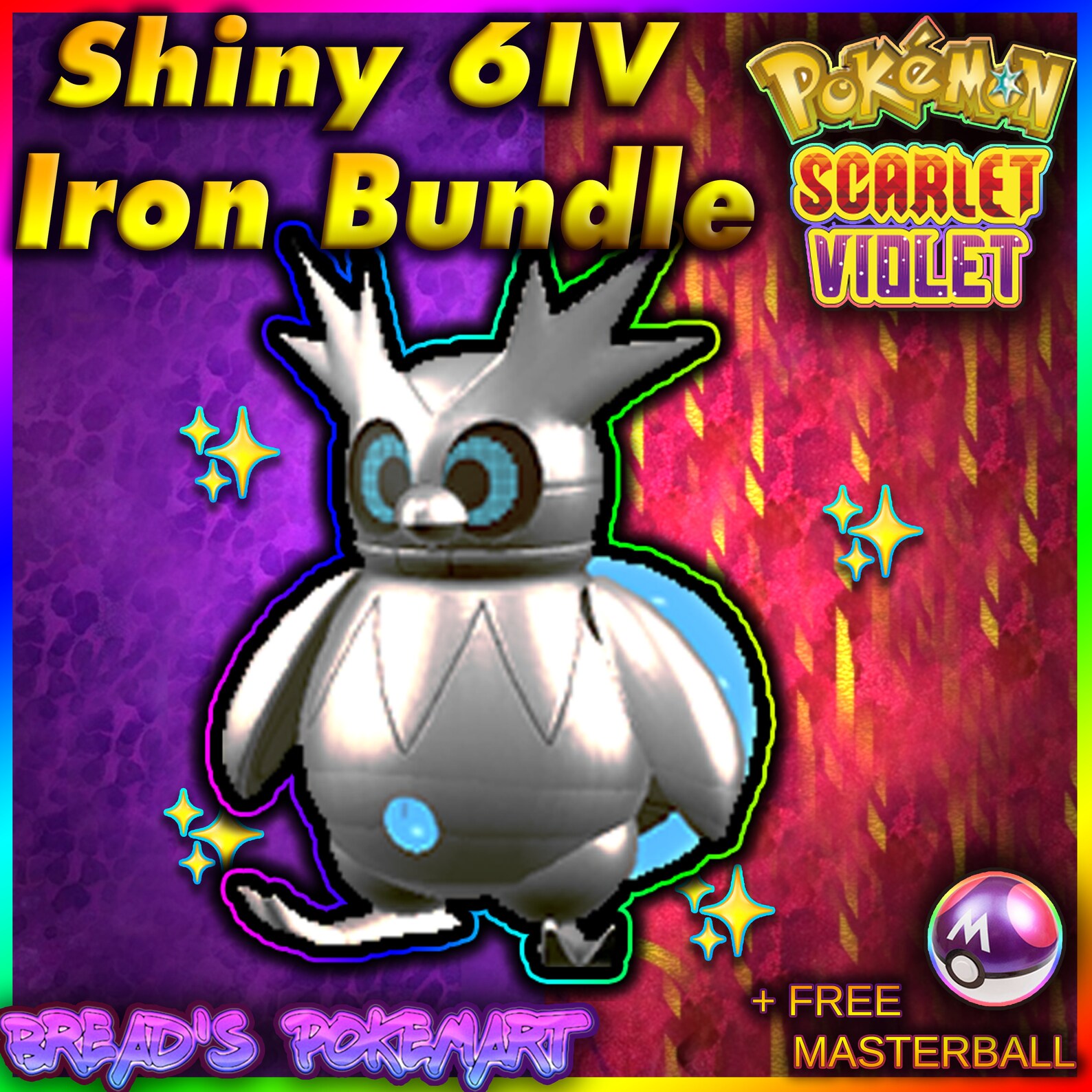 IRON BUNDLE SHINY 6IV Paradox Form // Pokemon Scarlet and Etsy