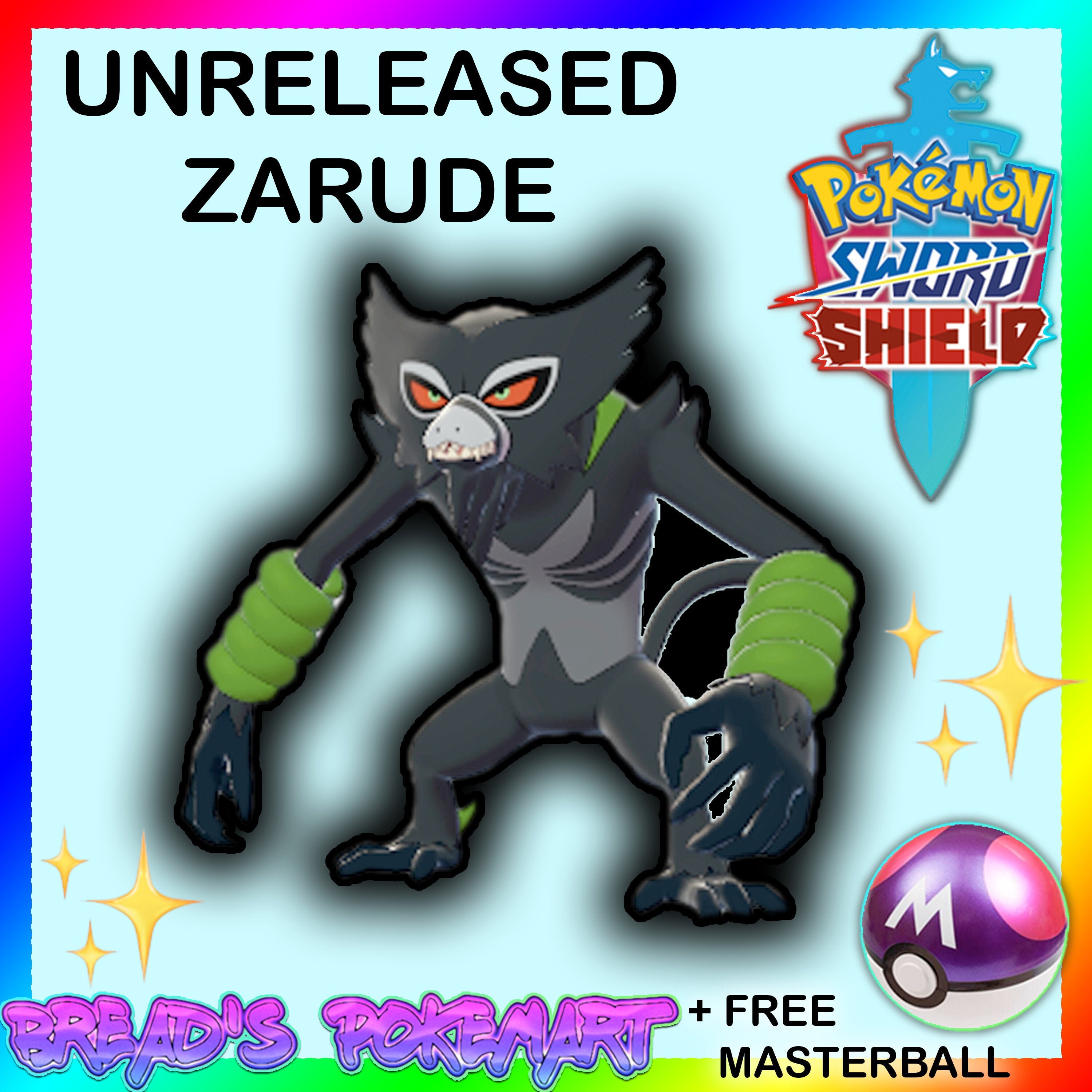 Pokemon Sword and Shield // UNRELEASED EVENT ZARUDE // 6IV -  Denmark