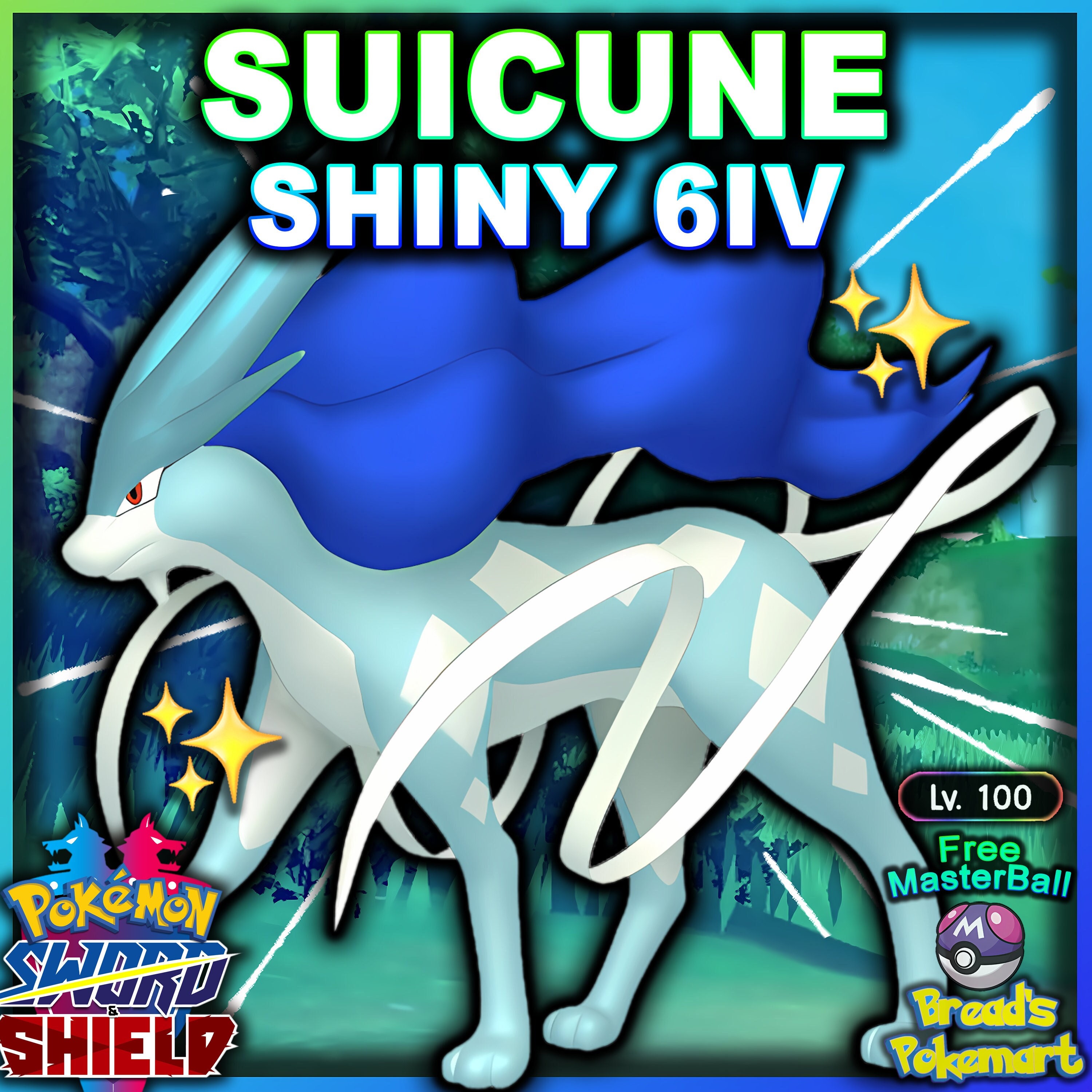 Ultra Shiny 6IV SUICUNE / Pokemon Sword and Shield / Johto Legendary Beast  Event Lv100 Battle Ready EV Trained free Masterball / Fast Trade -  New  Zealand