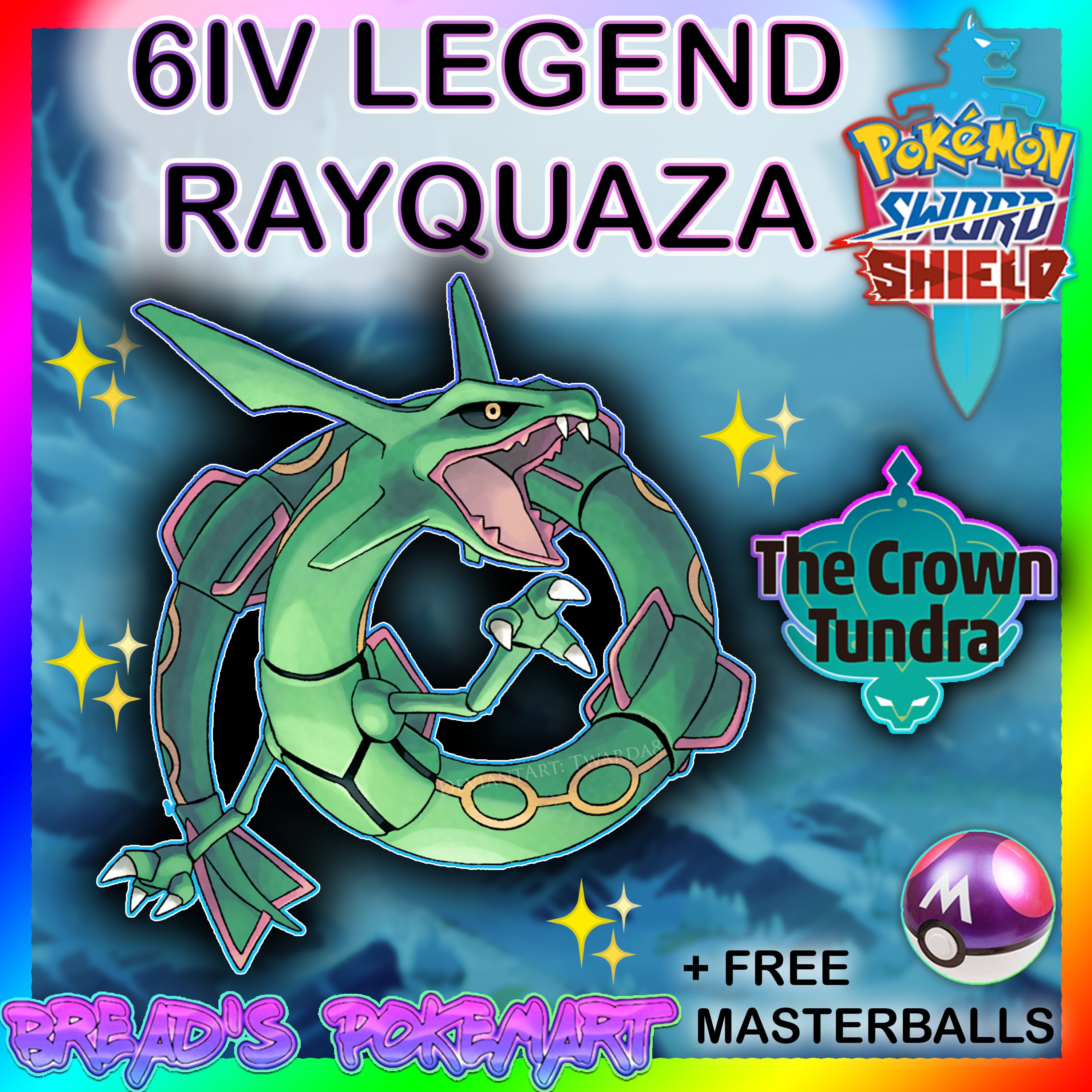  elymbmx 6IV and Shiny Rayquaza Event Legendary Holding