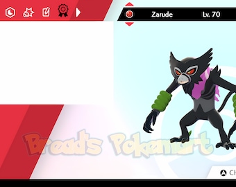 ZARUDE Dada Scarf Form EVENT Mythical // Pokemon Sword and 