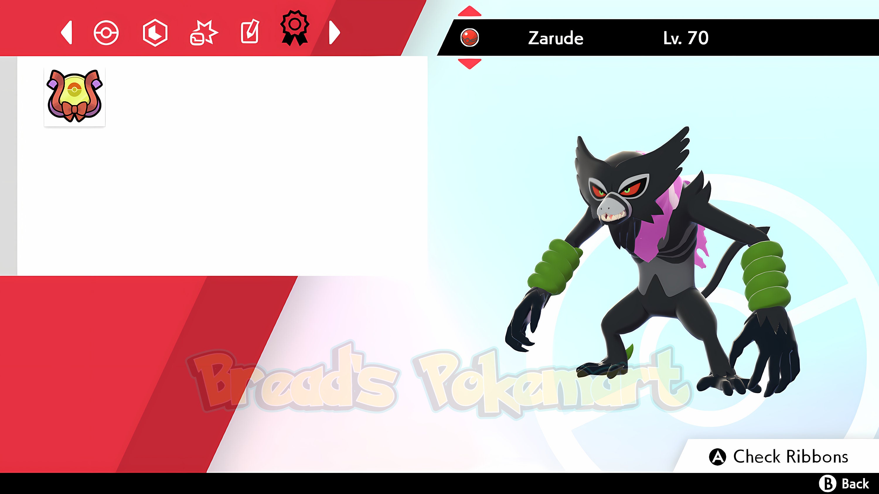 ZARUDE Dada Scarf Form EVENT Mythical // Pokemon Sword and 