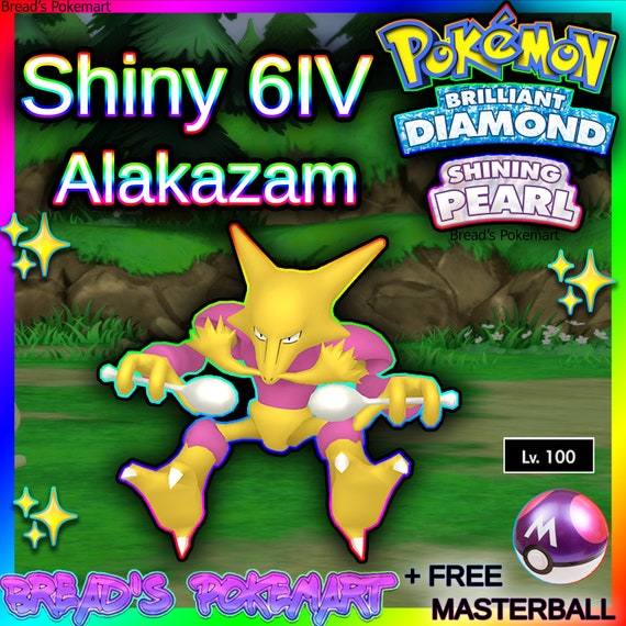 Shiny ALAKAZAM 6IV Pokemon Sword and Shield Brilliant Diamond