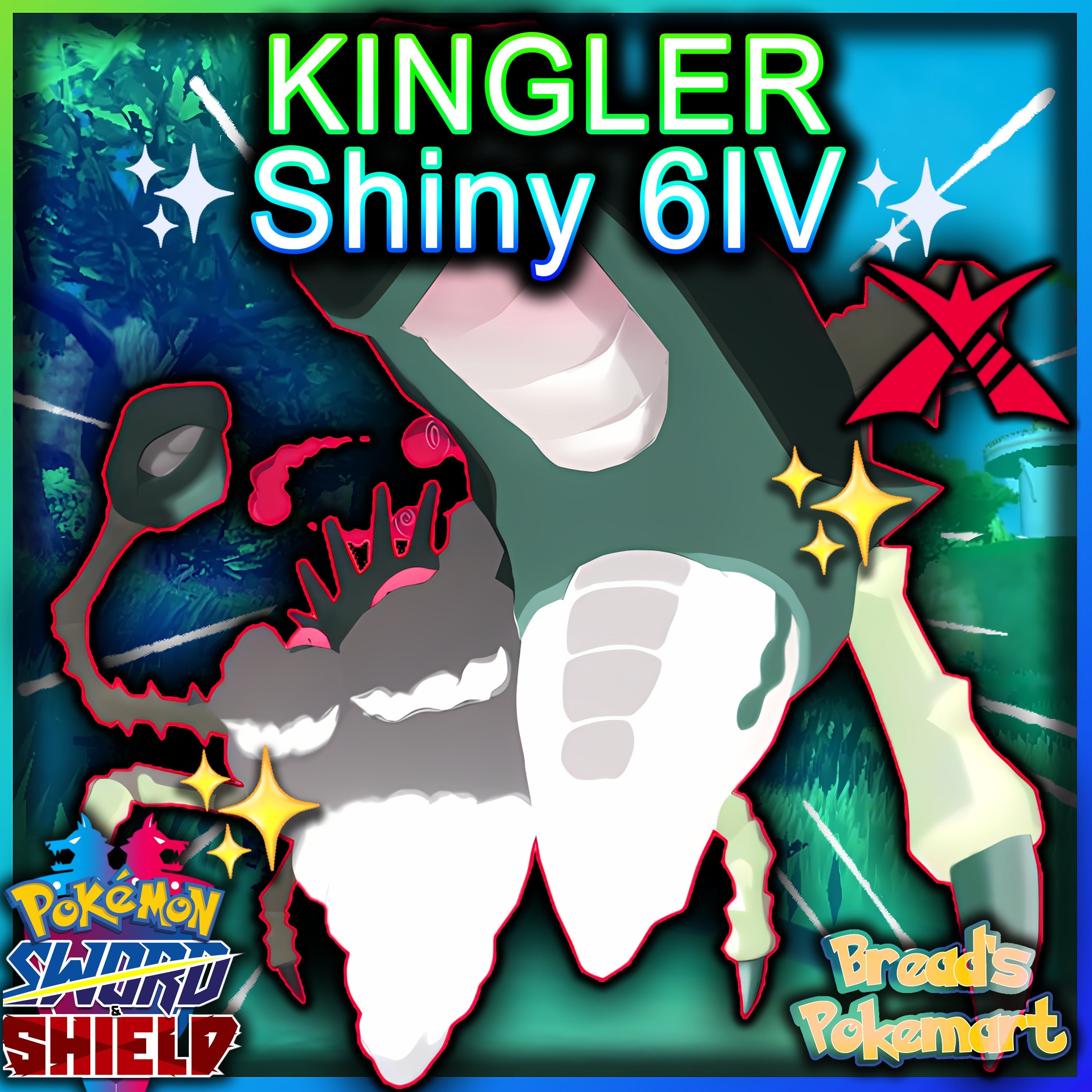 6IV Shiny Gmax Cinderace Pokemon Sword and Shield Fast Trade 