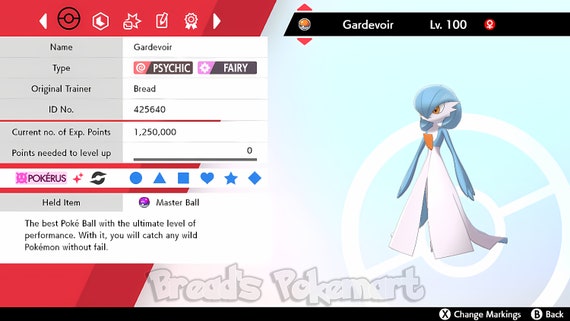 Ultra Shiny 6IV GARDEVOIR // Pokemon Sword and Shield // Lv100 -  Israel