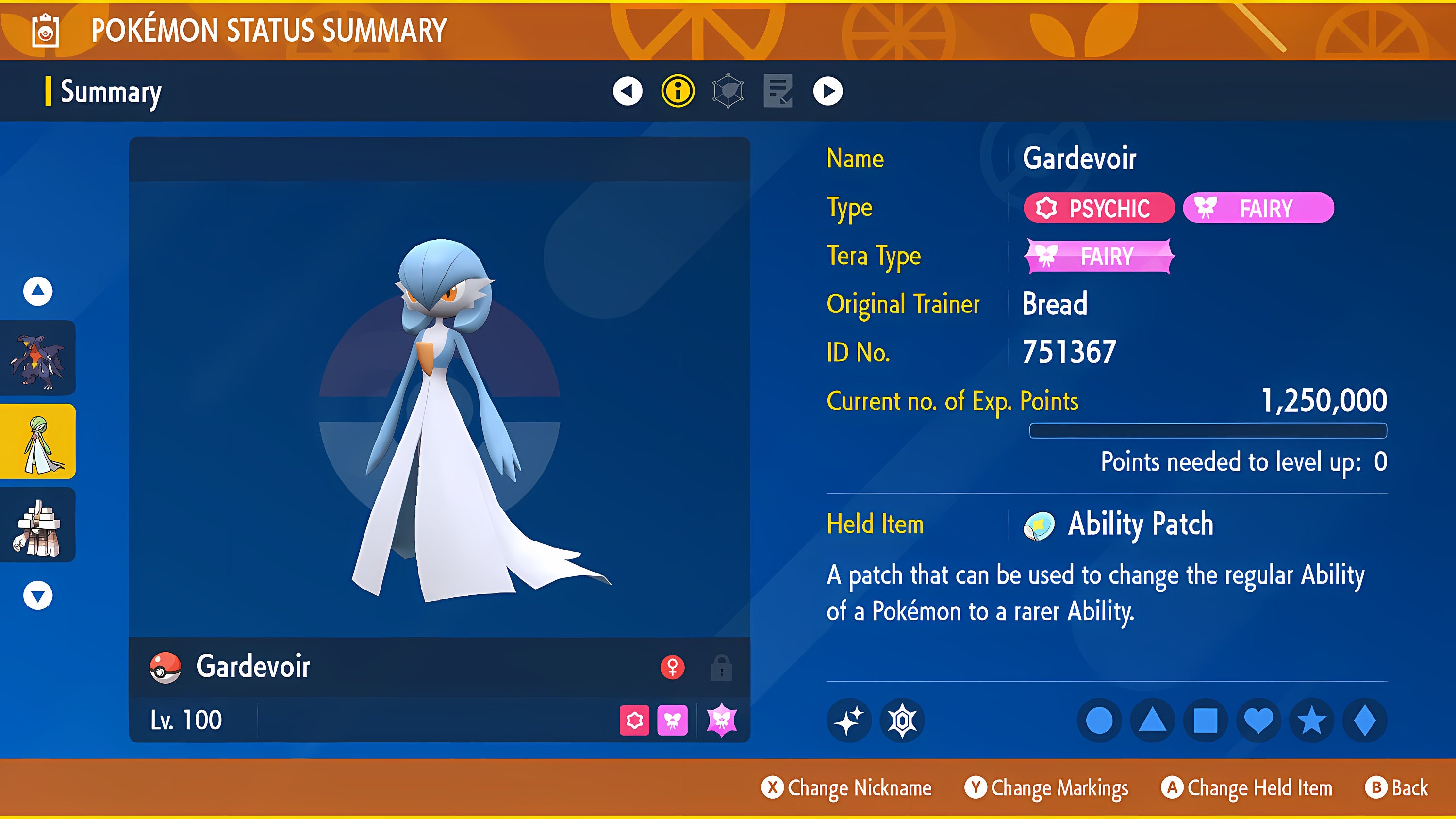 Pokemon Scarlet and Violet GARDEVOIR Shiny 6IV / (Instant Download