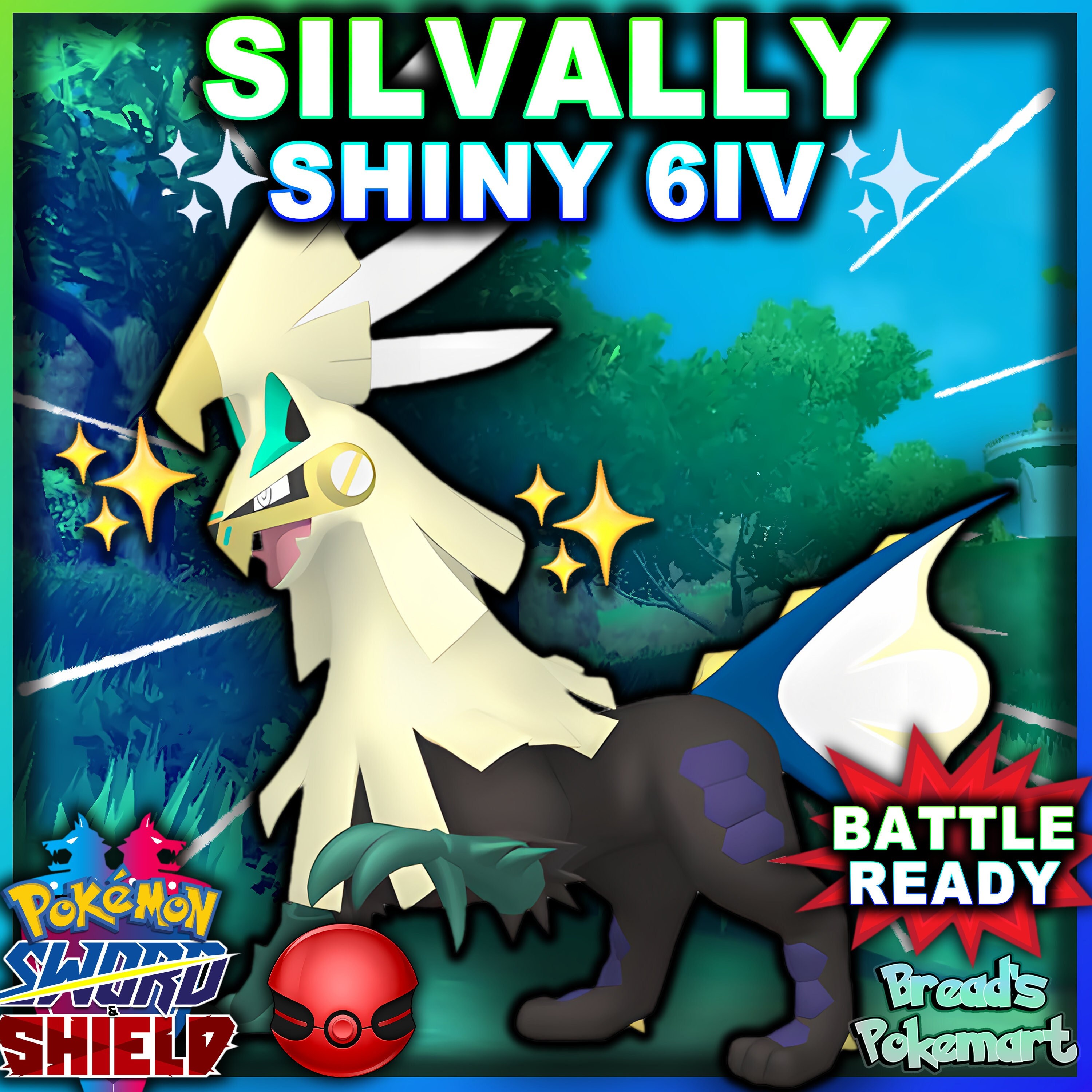 Shiny Nihilego 6IV Pokemon S/M US/UM Sword/shield Fast 