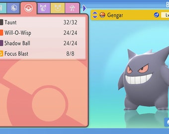 Shiny GENGAR 6IV Pokemon Sword and Shield Brilliant Diamond -  Finland